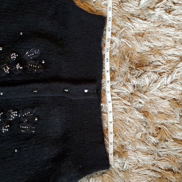 Vintage Bali mohair beaded knitted balloon sleeves cardigan size large - Picture 15 of 16